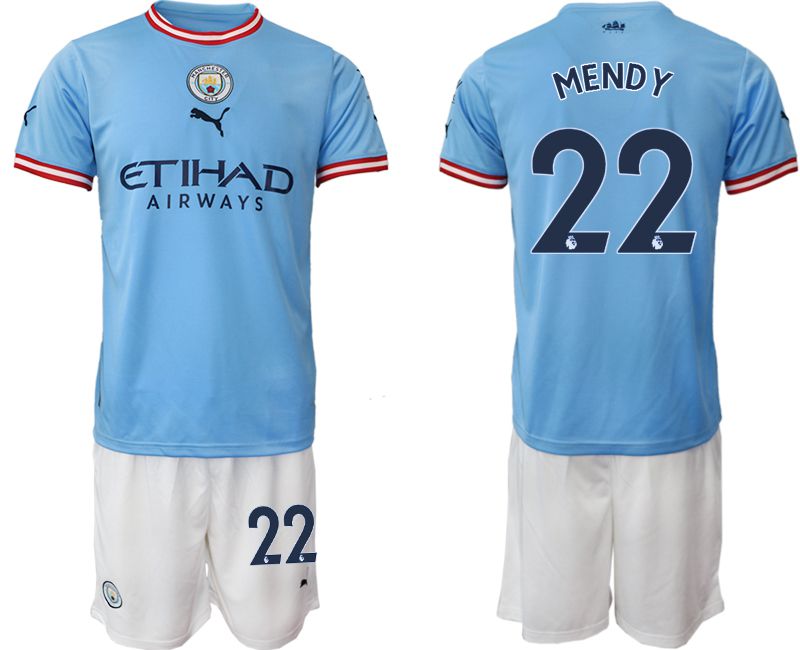 Men 2022-2023 Club Manchester City home blue #22 Soccer Jersey->manchester city jersey->Soccer Club Jersey